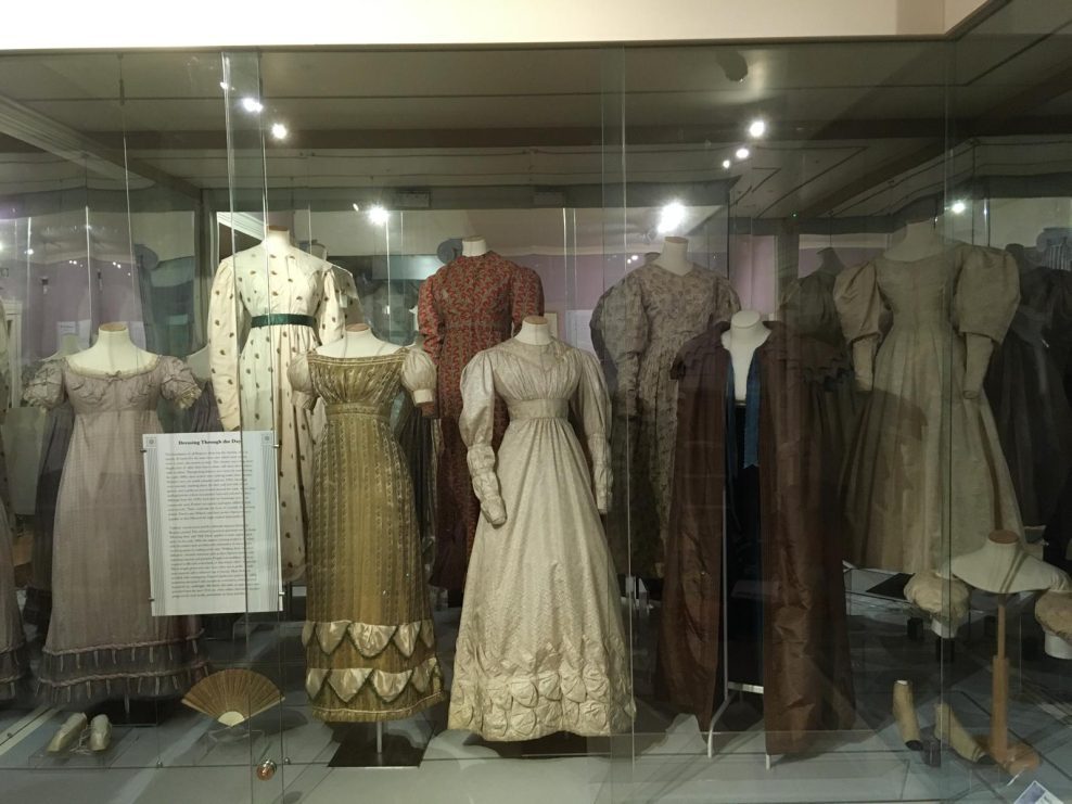 Conservation and installation of Regency costume. Chertsey Museum. Chertsey.