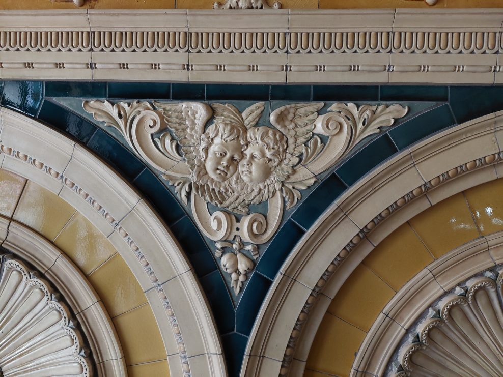 Tiling, faience and sculptural ceramics, Morecambe Winter Gardens